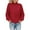 Red, variant on Lovskoo 2024 Sweaters for Women Long Sleeve Winter Casual Solid Crew Neck Sweater Tops Light Blue