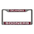 thumbnail image 2 of NCAA Oklahoma Sooners Laser Cut Chrome Plate Frame, 2 of 3