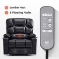 thumbnail image 3 of MCombo Large-Wide Lay Flat Dual Motor Power Lift Recliner Chair Sofa with Massage and Heat for Big Elderly People, Infinite Position, Faux Leather R7688 (Black, Large-Wide), 3 of 11