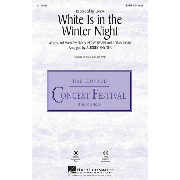 Hal Leonard White Is in the Winter Night ShowTrax CD by Enya Arranged by Audrey Snyder