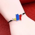 thumbnail image 4 of Colombia Map Flag Rope Bracelet Women Girls Jewelry, 4 of 5