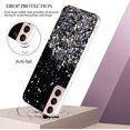 thumbnail image 3 of Compatible with Samsung Galaxy S21 FE 5g Case Clear Glitter Silicone, Phone Case for Samsung S21 FE Case Glitter Sparkle Pink Shockproof Thin Cover (Black), 3 of 14