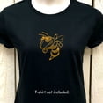 thumbnail image 4 of Gold Hornet or Yellow Jacket Bee Mascot Image Bling Iron-on Rhinestud Transfer by JCS Rhinestones, 4 of 5