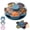 Blue, variant on Divided Serving Tray That Spins - Perfect for Snacks, Dips & Party Appetizers, Rotating Snack Box Container with Lid, Lazy Susan Organizer Veggie Fruit Tray for Kitchen,Travel and Picnic