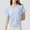 Light Blue, variant on SHITINN Women's Casual Loose Fit Round Neck Short Sleeve T Shirt with Back Cutout and Side Gather Women's Short Sleeve Tops Womens Tees Loose Fit Womens Tops Trendy