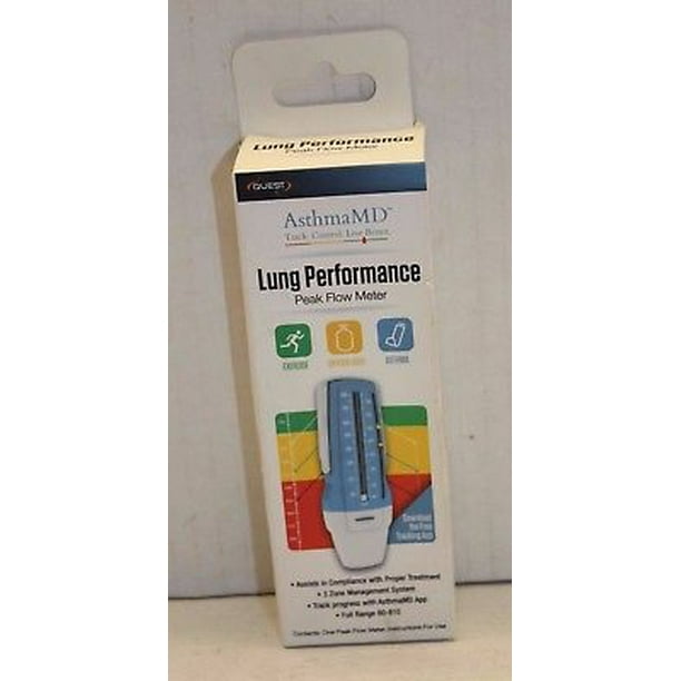 Quest AsthmaMD Lung Performance Peak Flow Meter Measure Lung
