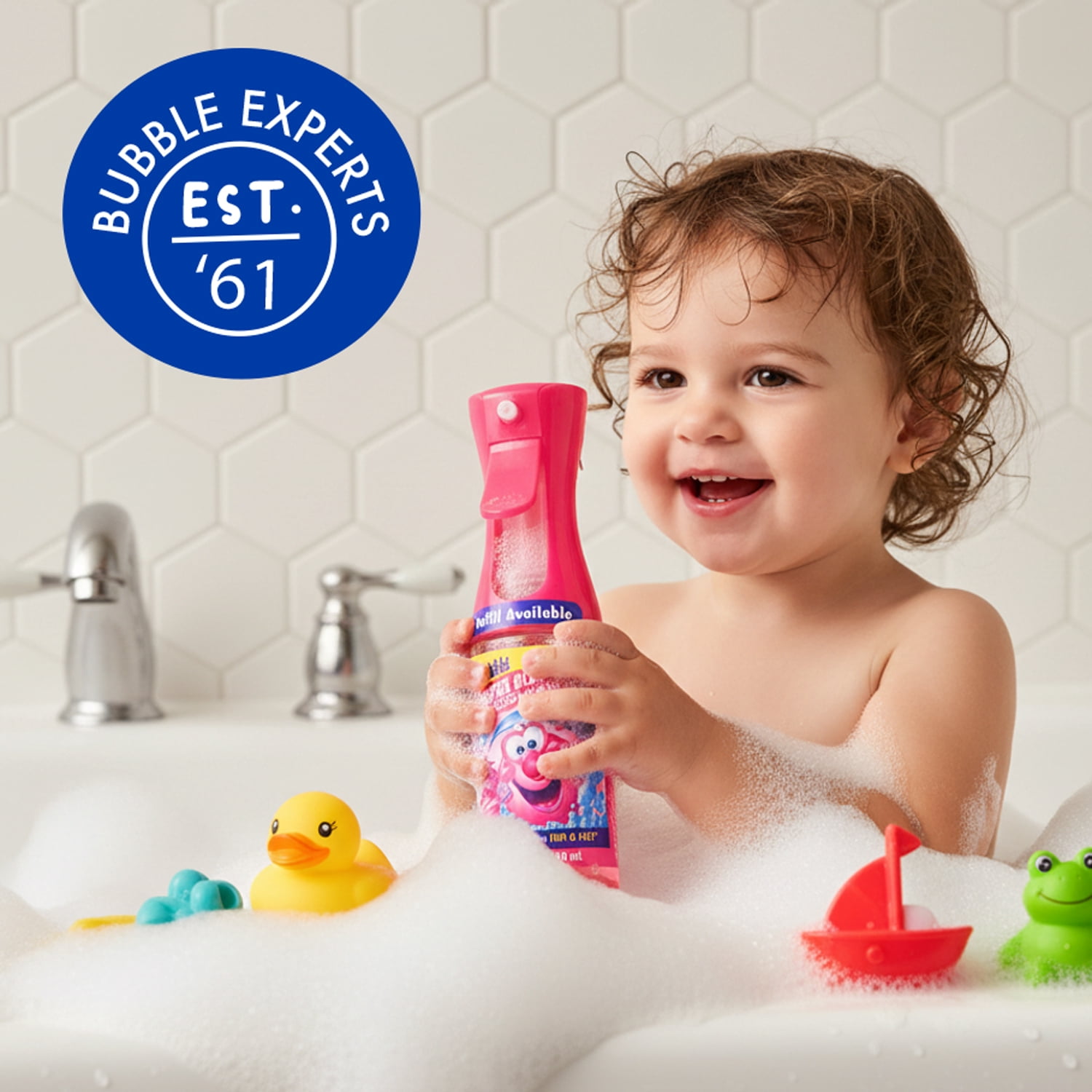 Mr. Bubble Super Blaster Body Wash Sprayer, Sweet Strawberry Splash, Aloe & Vitamin E, 6.76 oz