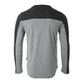 thumbnail image 4 of ZIMEGO Men's Casual Color Block Long Sleeve Curved Hemline Athletic Activewear Hiphop Hipster Shirts, 4 of 6