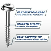 Kreg SML-C125-250 Pocket Screws - 1-1/4, #8 Coarse, Washer-Head, 250ct