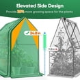 thumbnail image 4 of Quictent 2-Pack Mini Greenhouses Portable Green Houses, Plant Tents Small Greenhouse for Indoor Outdoor Plants 35” x18” x33” Heavy-Duty PE Cover Tents Waterproof UV-Resistant Hot Houses, 4 of 8
