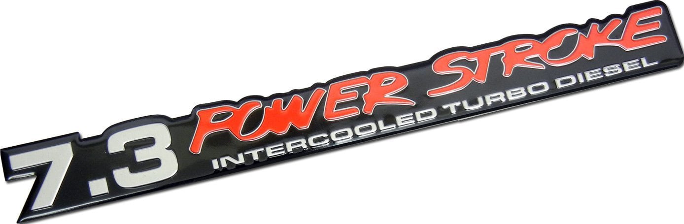 Ford Super Duty Truck 7.3 Power Stroke Intercooled Turbo Diesel Aluminum Emblem