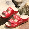 thumbnail image 2 of BONIXOOM Womens Sandals Clearance Fall Slip-On Wedge Casual Fashion Shoes for Women Red Size 8.5, 2 of 2