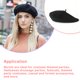 thumbnail image 4 of Qarigey Artist Hat Suministros de otoño invierno Gorras simples Cómodas y transpirables Sombreros Disfraces de fiesta para mujeres naranja 1 Sombreros negro Qarigey AP009241-02B, 4 of 6
