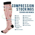 thumbnail image 2 of FORMRS Womens Knee High Socks Casual Long Thick Travel Daily Wear, 1 Pair, White Gingerbread Houses, 2 of 6