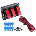 thumbnail image 2 of Interrupteurs à Bascule Automobile 12V 3 Groupes Panneau de Commutation pour Voiture de Course Rouge, 2 of 8