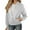 Light Gray, variant on Fiaer,Oversized Jackets for Women,Womens Full Zip Long Sleeve Loose Fit Casual Trendy Solid Color Comfy Spliced Tops with Pockets White XL