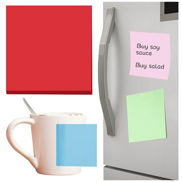 Cqxid Sticky Note Under $5 3*3 Feet Tearable And Super Sticky Notes, Bright Colors 100 Sheets