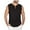 Black, variant on Mens Tank Top Beach Fashion Drawstring Solid Color Cotton And Linen Sleeveless T ShirtsTops