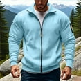 thumbnail image 4 of Mens Fleece Jacket Full Zip Up Lightweight Jackets Casual Fall Winter Warm Coat with Pockets for Home Office Hiking, 4 of 5