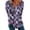 Purple, variant on Short Sleeve Shirts for Women Women's Denim Plaid Printed Zipper Long Sleeve Top Womens Tops(Pink,XXL)
