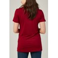 thumbnail image 3 of DEVOPS 2 Pack Women's Casual Shirts Short Sleeve Tops Daily Tunics (Large, Burgundy/Coffee), 3 of 7
