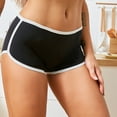 thumbnail image 3 of Jxximdong Boy Shorts Panties for Women Mid Waist Solid No Show Underwear Breathable Cozy Soft Briefs Women's Lingeries Black, 3 of 8