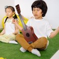 thumbnail image 2 of OUNONA 1Pack Coffee Wood Guitar Toy Kids Instruments Home Decoration Oval Shape, 2 of 5