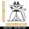 thumbnail image 2 of Vampire Cat Halloween Self-Inking Rubber Stamp Ink Stamper - Black Ink - Small 1 Inch, 2 of 7