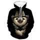 thumbnail image 3 of Sudadera con estampado 3D de animales divertidos y perezosos, linda sudadera con capucha Bradypod para hombres, ropa informal para mujeres, ropa de calle con capucha para niños, 3 of 5