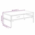 thumbnail image 4 of vidaXL Coffee Table Black 90x50x35 cm Solid Pinewood, 4 of 5