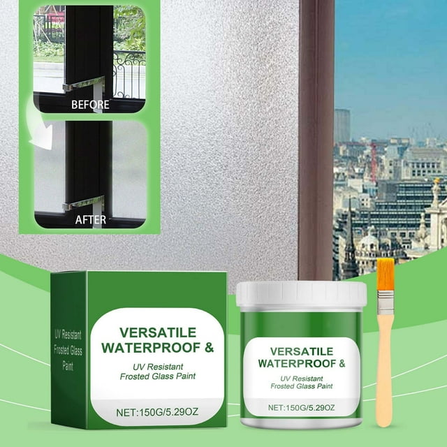 Aodebiao Frosted Glass Spray Paint Privacy Coating - Matte Finish Window Film Alternative for Bathroom Kitchen Office Glass, UV Resistant Adhesive, Low Odor Quick Dry, Easy Apply Peel Proof Frosting