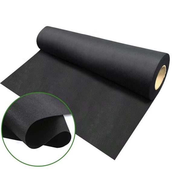 Agfabric Landscape Weed Barrier Fabric 2.3oz Ground Cover 4x100ft Heavy Non-Woven Weed Block for Gardening Mat and Raised Bed