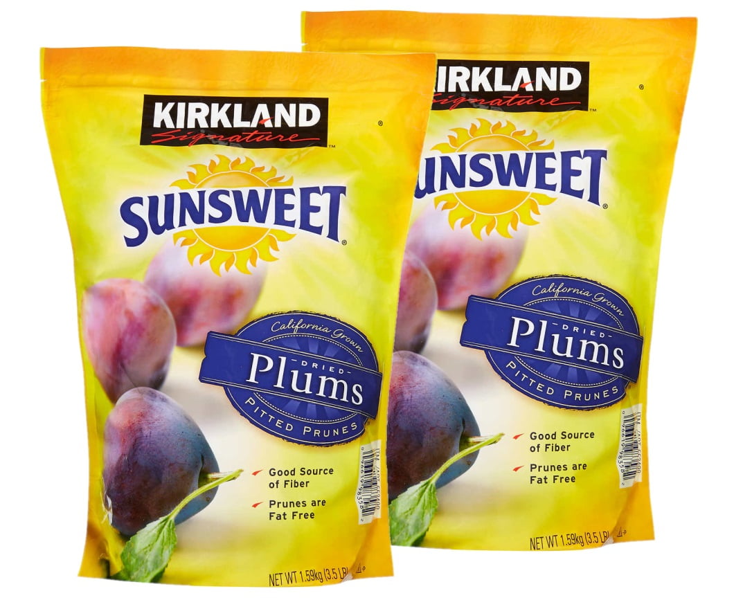 2 Pack Kirkland Signature Sunsweet Whole Dried Plums, 3.5 lbs