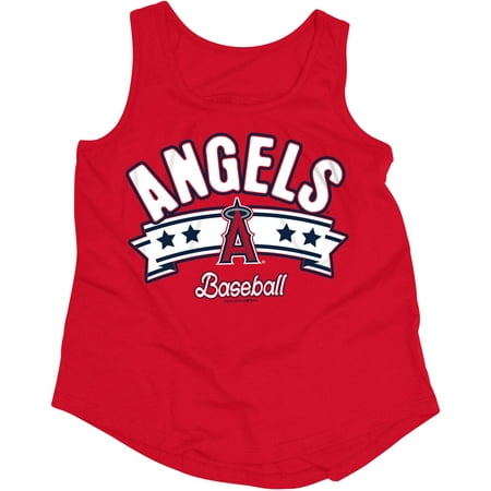 MLB Los Angeles Angels Girls Short Sleeve Team Color Graphic