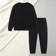 thumbnail image 2 of TOWED22 Baby Boy Fall Winter Clothes Solid Color Sweatshirt Shirt Pants Toddler Infant 2 Piece Outfit, 2 of 9