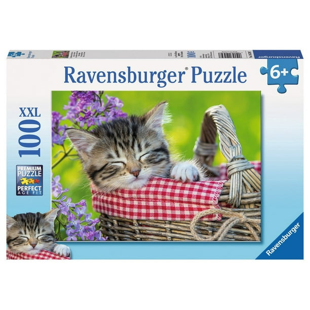 Ravensburger - 10539 Ravensburger 100 Pièces Puzzle Chaton Endormi - 10539