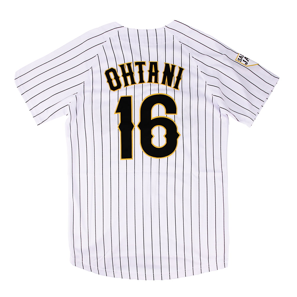  Men's Ohtani #16 Japan Hip Hop Short Sleeves Baseball Jerseys  Stitched Black Size S : Clothing, Shoes & Jewelry