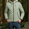 thumbnail image 2 of Rain Jacket with Hood Men's Water_proof Raincoats Lightweight Breathable Rain Gear Packable Workwear Big and Tall Work Outdoor Outerwear (Light Green,XL), 2 of 5