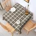 thumbnail image 2 of Brown and White Checkerboard Checkered Pattern Square Tablecloth,Waterproof Square Table Cover,Wipeable Spillproof Washable Table Cover for Home Kitchen Party Decor 42"X42"(107x107cm), 2 of 6