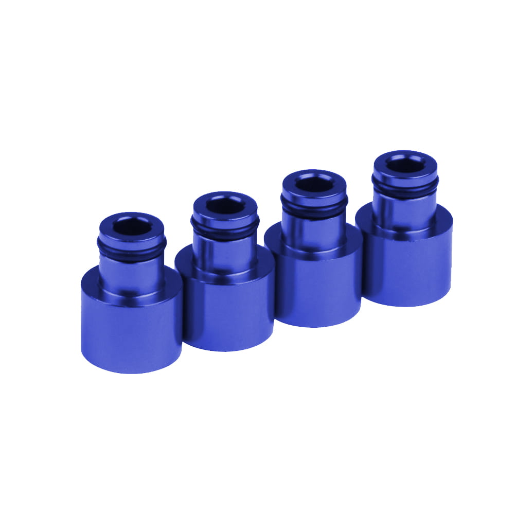 4pcs Fuel Injector Extender Kit Fuel Injector Spacers Externders for RDX Injectors for B16 B18 D16Z D16Y Blue Fuel Injector Adapters