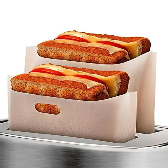 20PCS/60PCS Toaster Bags , 3 Sizes Toaster Bags Reusable, Heat Resistant Non-Stick, Washable Toaster Sleeves Compatible with Toaster Microwave, Great for Grill Cheese Sandwich Toast Panini Snacks
