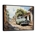 thumbnail image 2 of Designart "Classic Cuban Car in Lush Green" Transportation Floater Framed Wall Art Print, 2 of 7