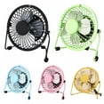 thumbnail image 4 of Small USB Desk Fan Mini Metal Personal Fan Design Electric Portable Air Circulator Angle Adjustable Quiet Operation for Table Desktop Home Office Travel Black, 4 of 5