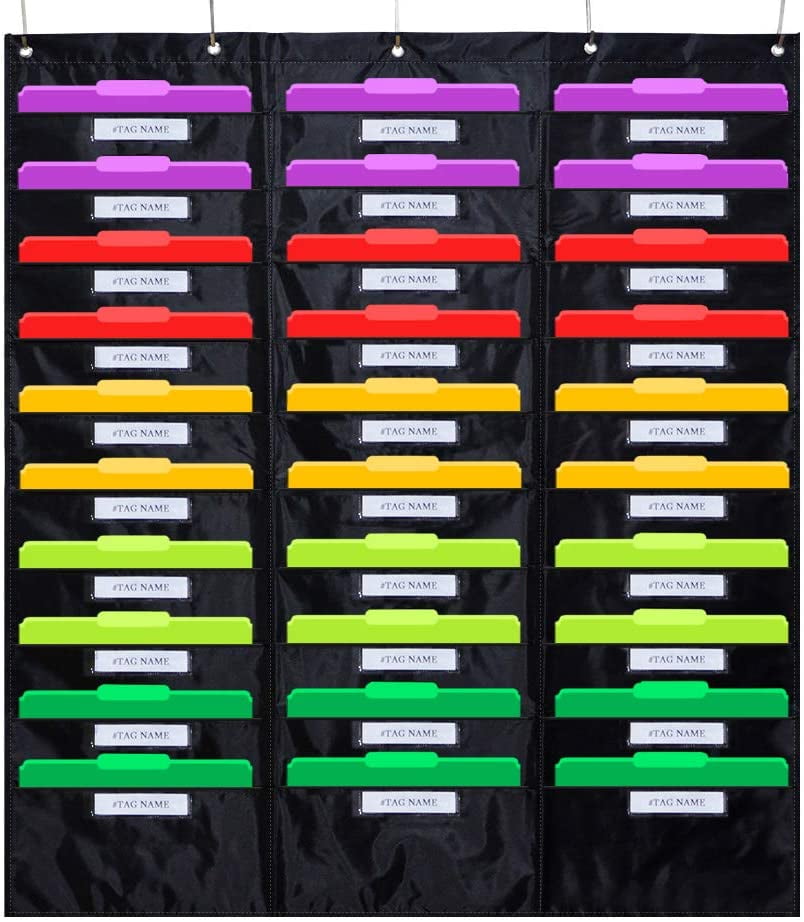 Godery School Pocket Chart, 30 Signatory Pocket, Heavy Duty Hanging