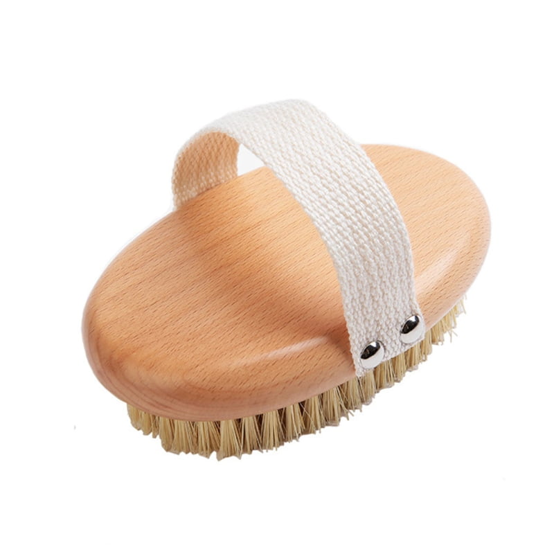 YEUHTLL Wet Dry Brushing Body Brush Natural Bristles Exfoliating Scrub
