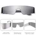 thumbnail image 5 of Gafas de sol COASION Wrap Around sin montura, plateadas, unisex, 5 of 5