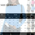 thumbnail image 5 of bbyeadc Long Sleeve Shirts for Women Crew Neck Strechy Going Out Tee Shirts Spring Fall Winter Casual Gradient Slim Fit Tees Pullover, Light Blue L, 5 of 5