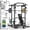Black-WB08 Home Gym Package(230LBS Colorful Plate), variant on Mikolo Power Cage, Squat Rack with Dual Pulley Cable Crossover System, Multifunction Free Weight Home Gym Workout Machine with Attachmenteds Red