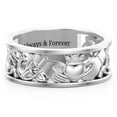 thumbnail image 1 of Men's Celtic Claddagh Band Ring, 1 of 5