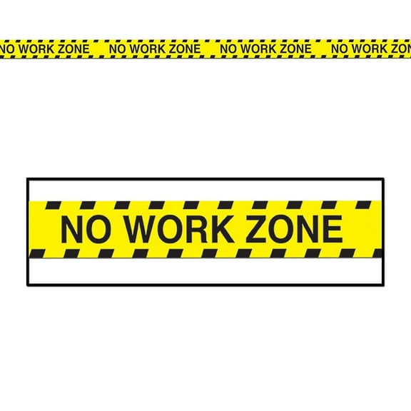 Beistle No Work Zone Party Tape Yellow 5/Pack (66098)